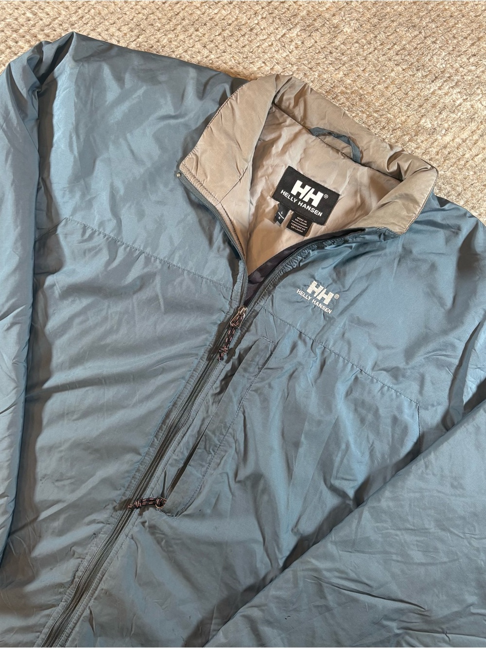 Helly Hansen Men's Steel Blue Full Zip Insulated Puffer Jacket